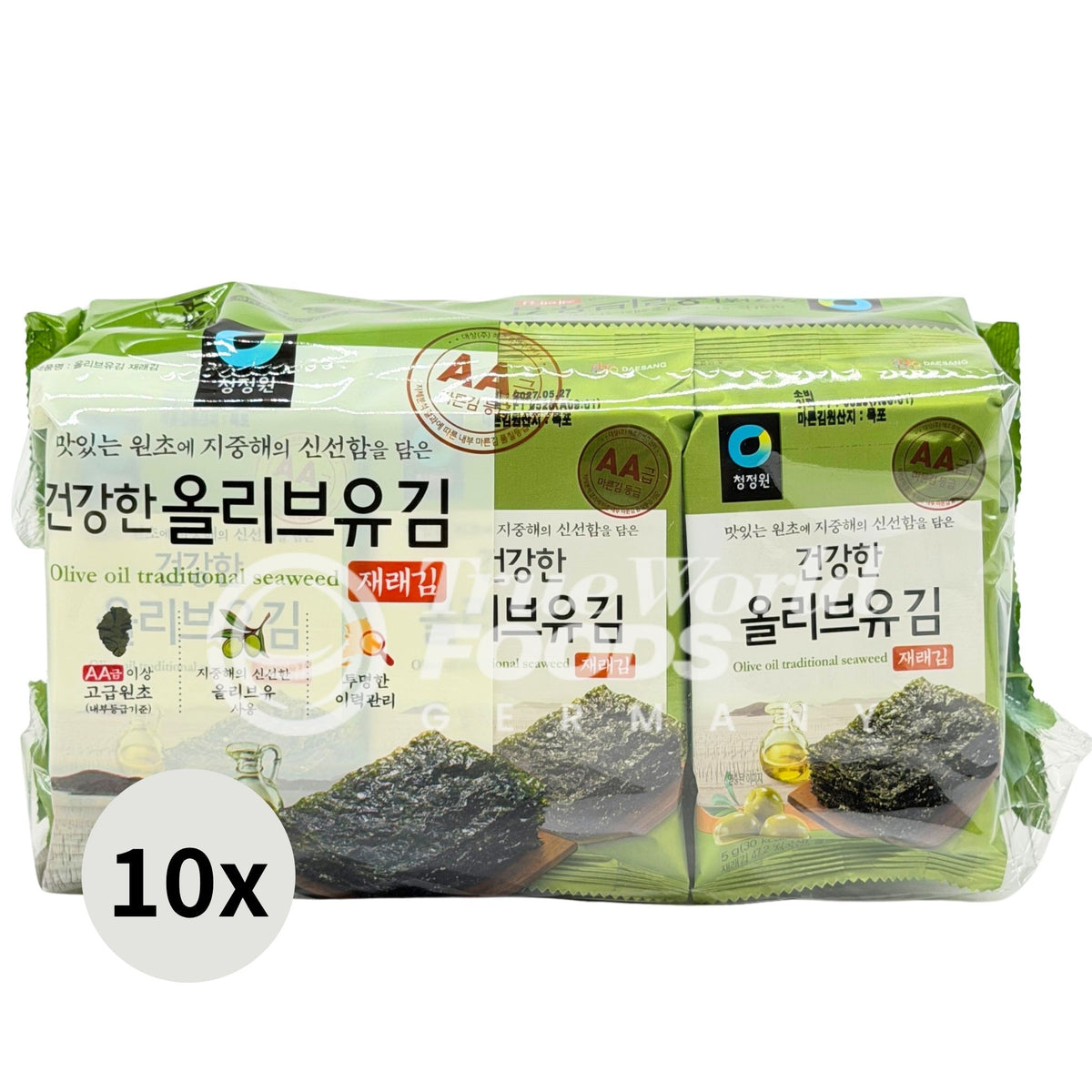 Seasoned Seaweed Snack With Olive Oil 10x(9x4.5g)