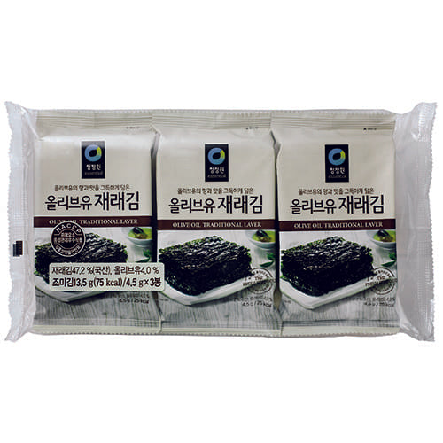 [CJO] Seasoned Seaweed Snack With Olive Oil 15x(3x4.5g)