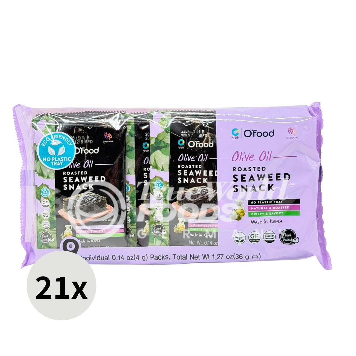 Seasoned Seaweed Snack* No tray Olive Oil 21x(9x4g)