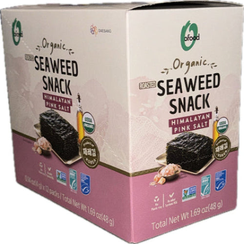 [O'food] Seaweed with Sesame Oil & Himalaya Salt 10x12x4g