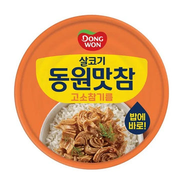 [Dongwon] Canned Tuna, Chunk Style, In Sesame Oil 60x90g