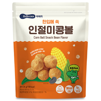[Bebecook] Corn Ball Bean Flavor 20x25g