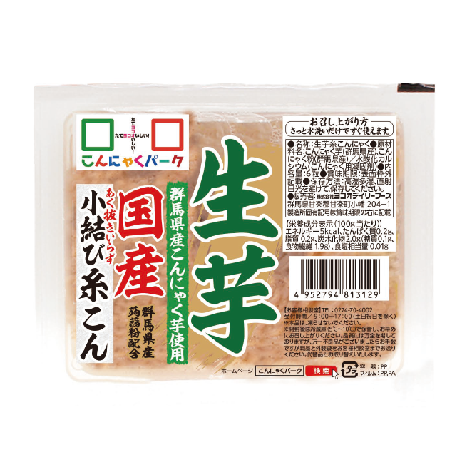[Yokoo] Konnyaku (Arum root paste: Namaimo ito konnyaku) 12x320g
