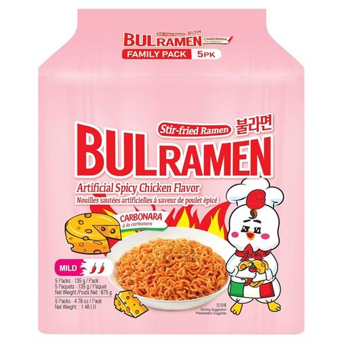 [Bulramen] Spicy Chicken Flavor Ramen
 - Carbonara Flavor 8x5x138g
