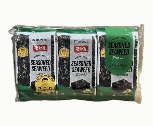 [Kckim] Seasoned Seaweed Snack Wasabi (5gx3)x24
