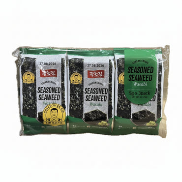 [Kckim] Seasoned Seaweed Snack Wasabi (5gx3)x24
