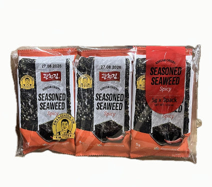 [Kckim] Seasoned Seaweed Snack Spicy (5gx3)x24