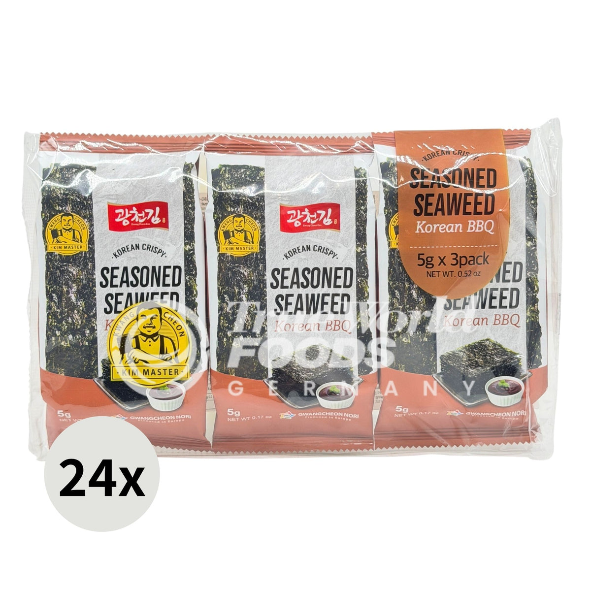 EU Seasoned Seaweed Snack BBQ (5gx3)x24