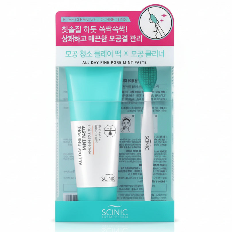 [SCINIC] All Day Fine Pore Mint Paste 80ml + Pore Cleaner 10ea
