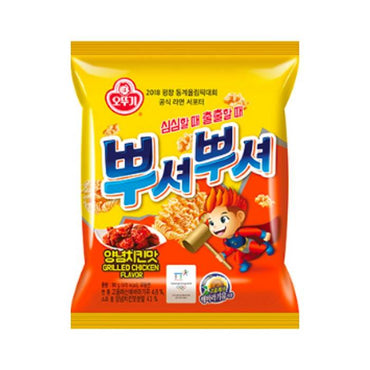[Ottogi] Crunchy Ramen Snack chicken (Ppushu Ppushu)24x90g