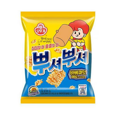 [Ottogi] Crunchy Ramen Snack BBQ (Ppushu Ppushu)24x90g