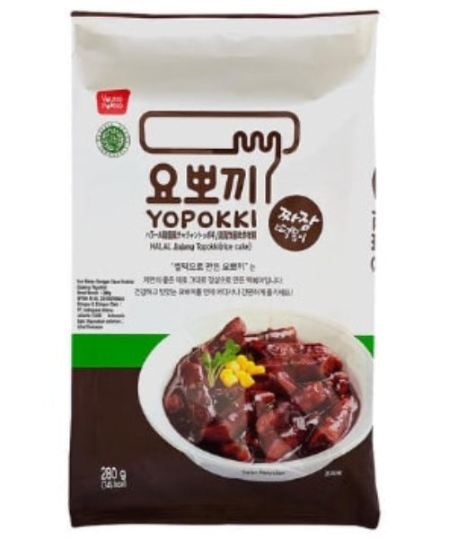 [Ypfoods] Korean Rice Cake In Pl Bag (Yopokki Tteokbokki), Jjajang Flavor 24x240g