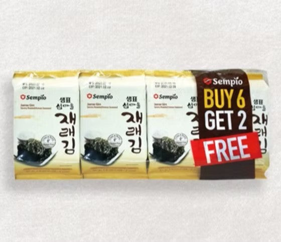 [Sempio] Seasoned Seaweed (Laver) in Pl Bag (Jaerae Gim) 12x(8x5g)