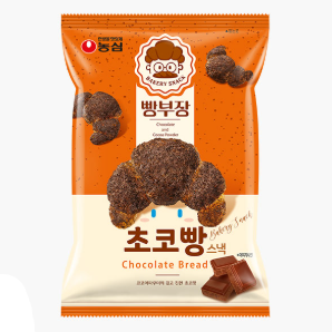[Nongshim] Bbangbujang Chocholate Bread Snack 16x55g