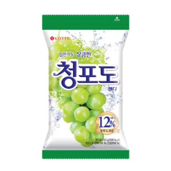 [Lotte] Green grape sweets Candy 20x153g