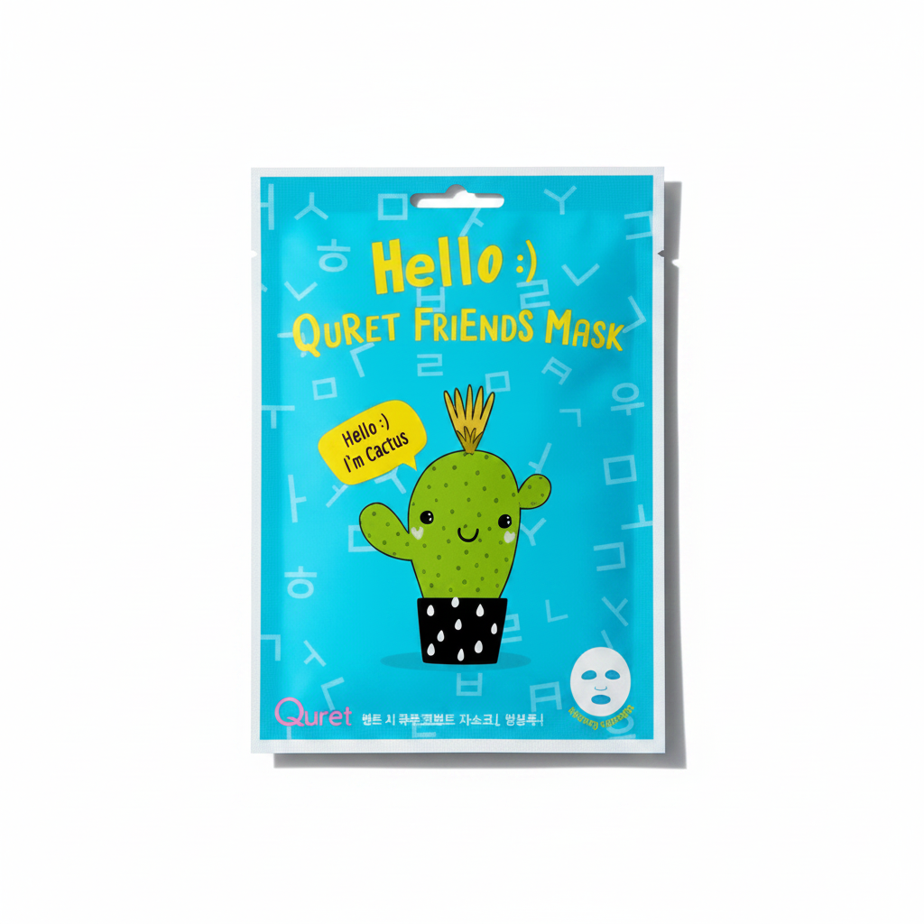 [Quret] Hello :) Quret Friends Mask - Cactus 50ea