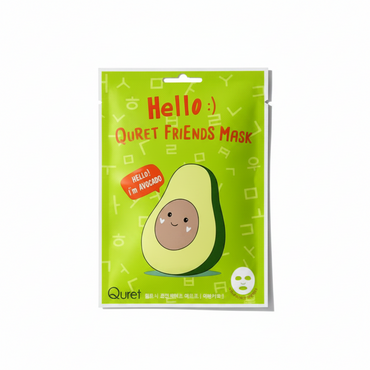 [Quret] Hello :) Quret Friends Mask - Avocado 50ea