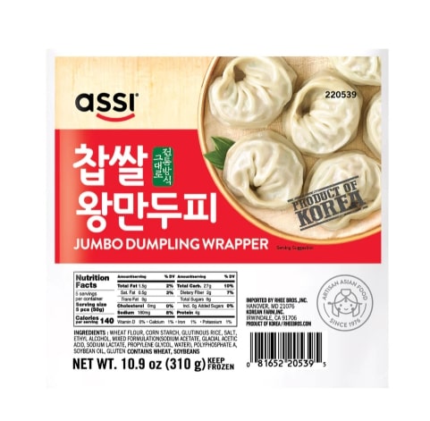 [Assi] Frozen Dumpling Wrapper Chapssal Wang Mandoopi 18x360g