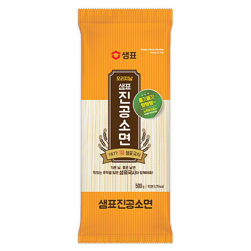 [Sempio] Wheat Noodles, Chewy&Thin (Jinkong Somyun) 18x500g