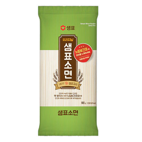 [Sempio] Wheat Noodles, Soft & Thin (Somyun) 15x900g