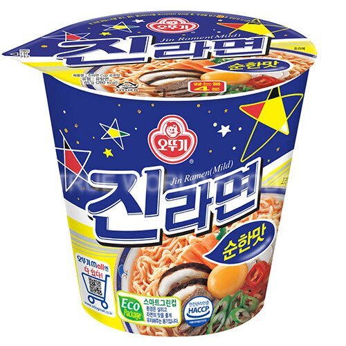 [Ottogi] Jin Ramen Mild Cup 6x65g