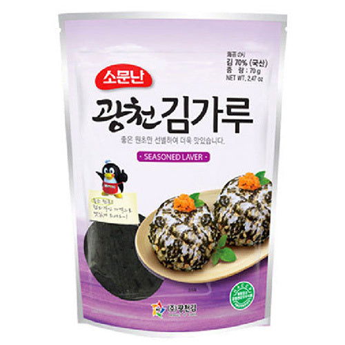 [Kwangcheon] Seasoned Seaweed Sliced (Gimgaru) 20x70g