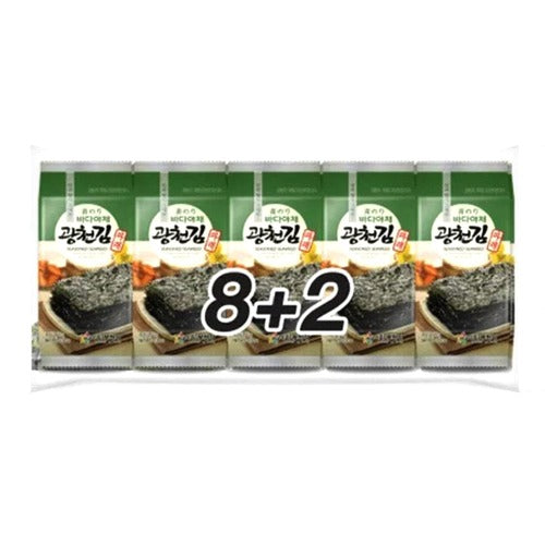 [Kckim] Roasted & Seasoned Seaweed Badayachae 8+2 10x(10x5g)