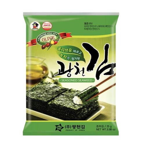 [Kckim] Roasted & Seasoned Seaweed Olive Green Tea 20x25g
