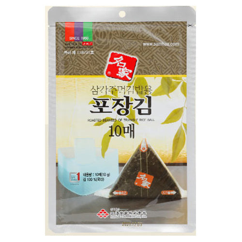 [Samhae] Roasted Nori For Triangle Rice Ball 10x10sheets