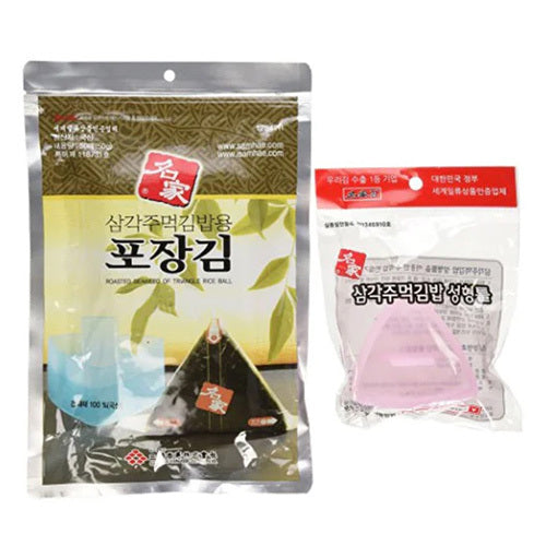 [Samhae] Roasted Nori For Triangle Rice Ball+Kit 10x10sheets