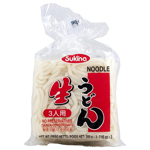 [Sukina] Fresh Udon Noodle w/p Soup 12x(3x200g)